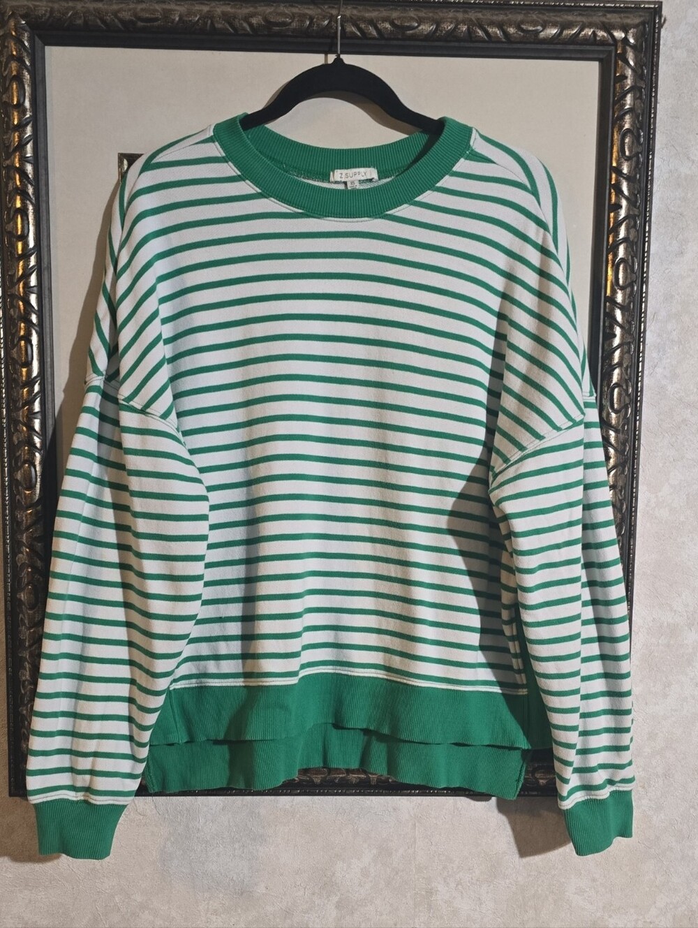 #343.Z Supply Low Key Striped Crew Sweater MSRP$88